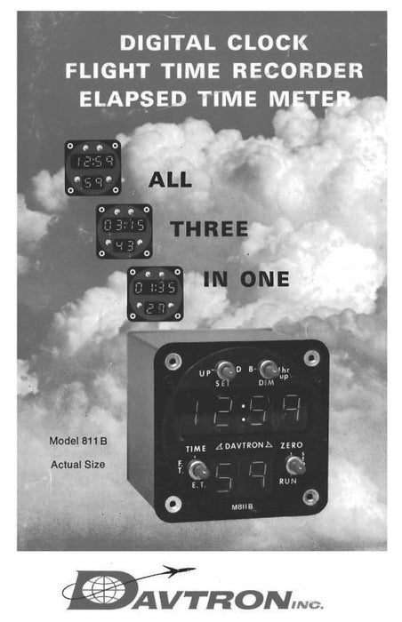 Davtron Model 811B Digital Clock Operation Manual (DV811B-OPS-C)