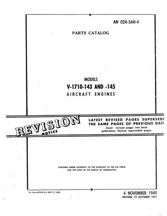 Allison  V-1710-143, -145 1949 Parts Catalog (02A-5AH-4)