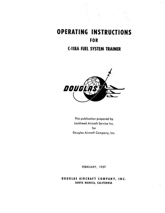 McDonnell Douglas C-118A Fuel System Trainer Operating Instructions (MCC118A-OP-C)