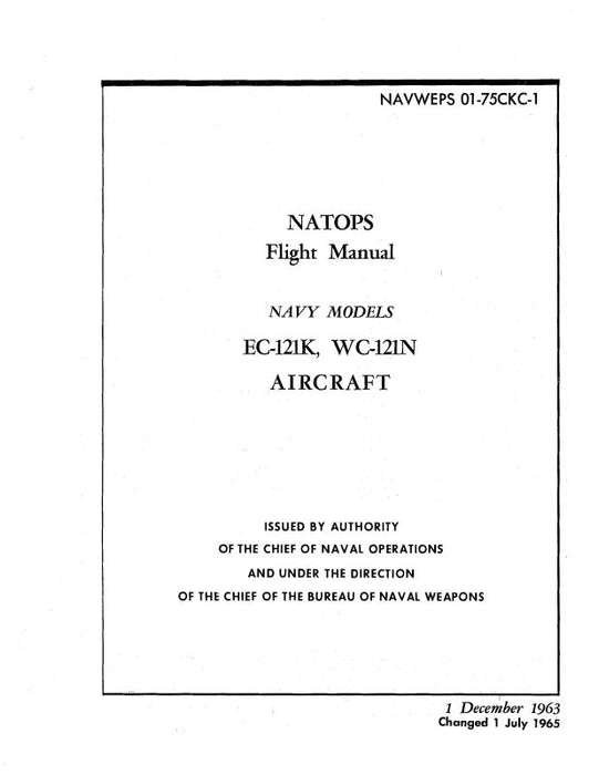 Lockheed EC-121K, WC-121N 1963 Flight Manual (01-75CKC-1)