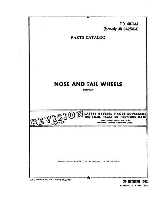 Goodyear Nose And Tail Wheels 1948 Parts Catalog (4W-1-44)