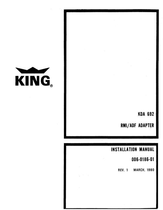 King KDA 692 RMI-ADF Adapter Installation Manual (006-0186-01)