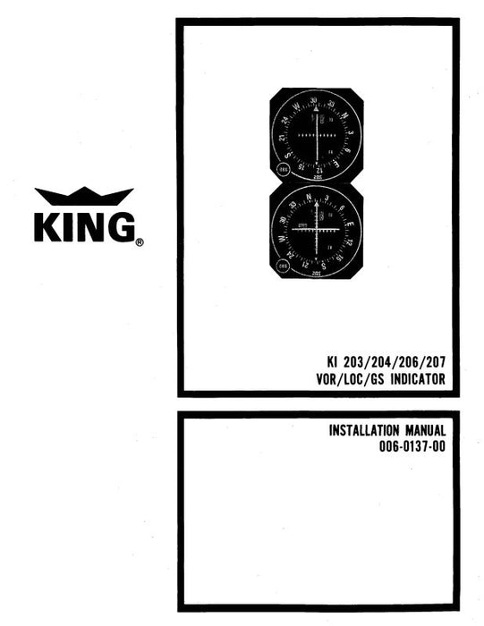 King KI 203-204-206-207-208-209 Maintenance-Installation Manual (006-5137-00)