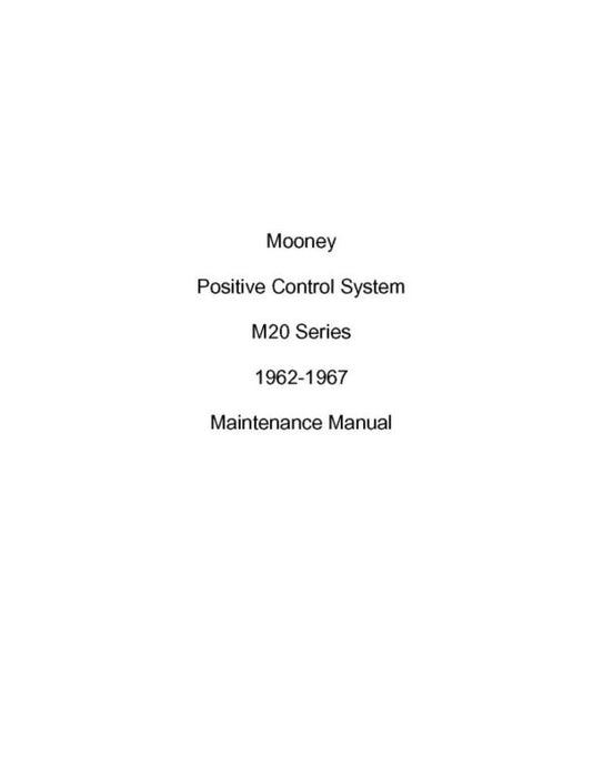 Brittain Industries Mooney PC Systems M20 Series Maintenance Manual (BNMOONEYPCSYS-M-C)
