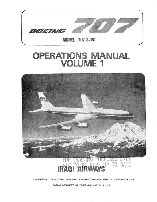 Boeing  707-370C Operations Manual