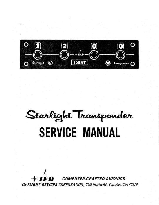 IFD Starlight Transponder Maintenance Manual (IFSTARLIGHT-M-C)