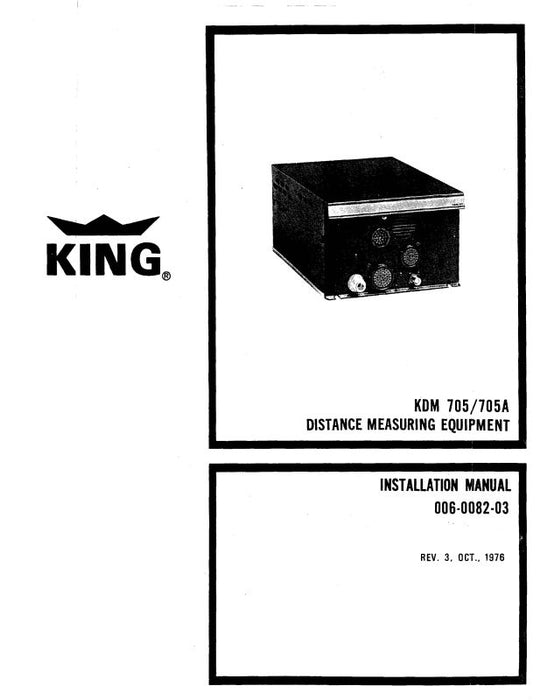 King KDM705, 705A DME Installation Manual (006-0082-03)