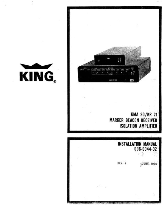 King KMA20, KR21 1976 Installation (006-0044-02)
