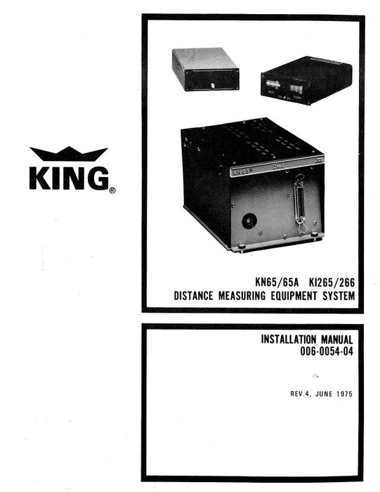 King KN65,65A,KI265,266 DME Maintenance-Installation Manual (006-0054-04)
