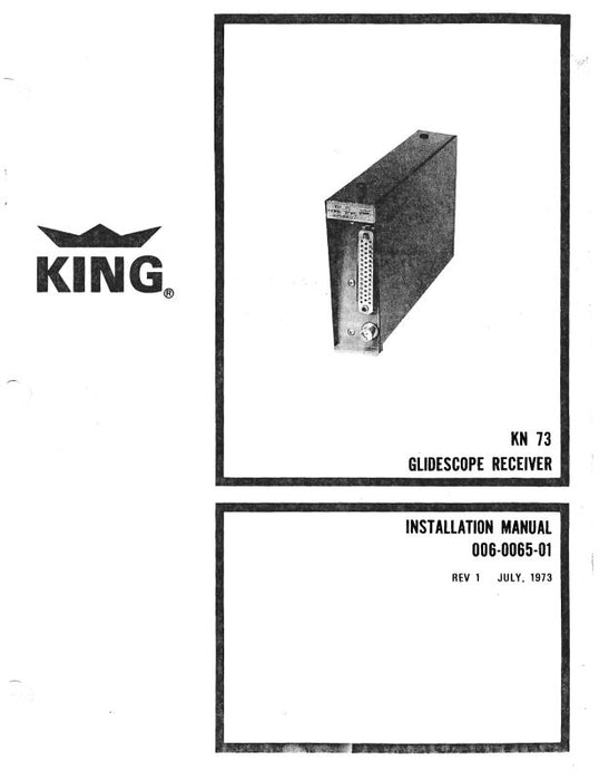 King KN 73-77 Glidescope Receiver Installation (006-0065-01-IN)