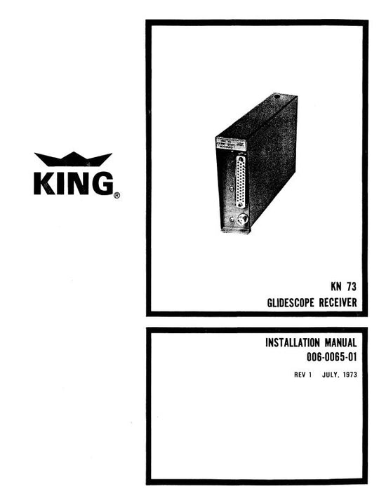 King KN 73-77 Glidescope Receiver Maintenance, Installation (006-0065-01)