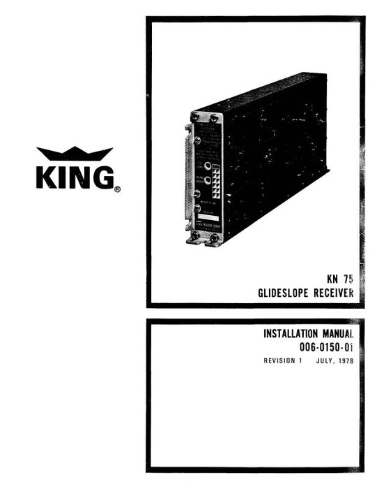 King KN 75 Glideslope Receiver Installation Manual (006-0150-01)