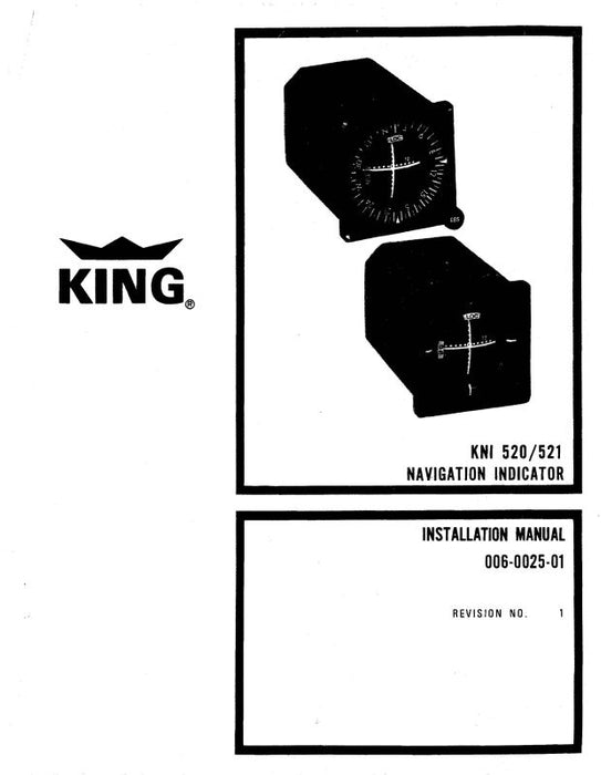 King KNI 520-521 Navigation Ind Installation Manual (006-0025-01-IN)