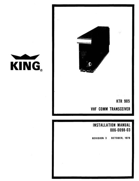 King KTR-905 VHF Comm Transceiver Installation Manual (006-0098-03)