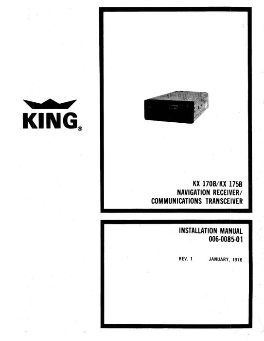 King KX 170B, KX175B NAV,COM Installation Manual (006-0085-01)