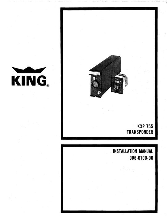 King KXP 755 Transponder Installation-Maintenance Manual (006-0100-01)