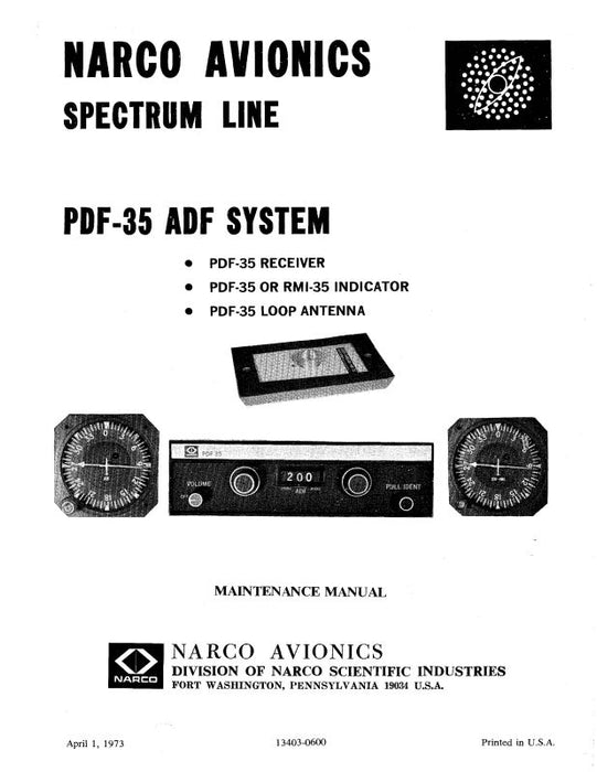 Narco PDF-35 ADF System Maintenance Manual (NRPDF35-M-C)