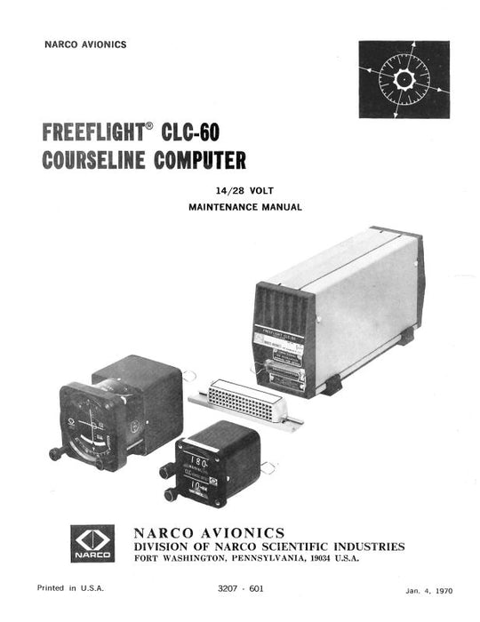 Narco Freeflight CLC-60-60A 1970 Maintenance Manual (3207-601)