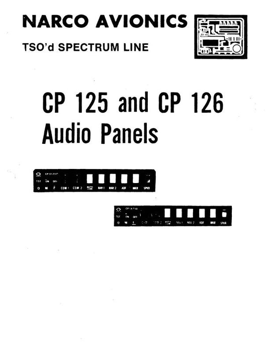Narco CP-125 & CP-126 Audio Panels Installation Manual (NRCP125,126-INC)