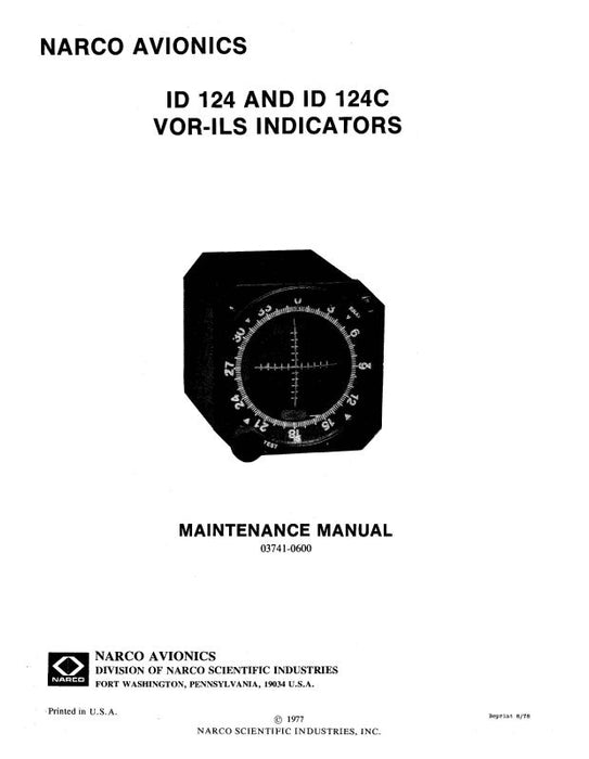 Narco ID 124 & ID 124C 1977 Maintenance Manual (03741-0600)