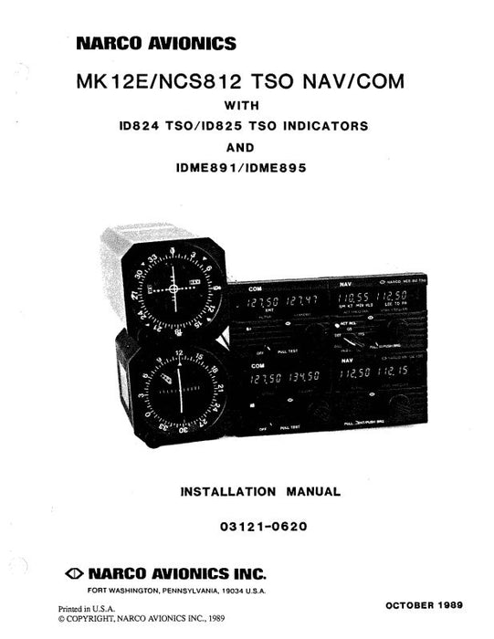 Narco MK12E-NCS812 TSO Nav-Com Installation Manual (03121-0600)