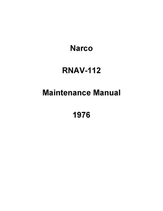 Narco RNAV-112 1976 Maintenance Manual (03213-0600)