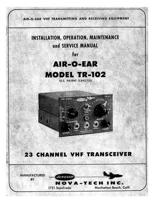 Nova-Tech, Inc. Air-O-Ear Model TR-102 Installation, Operation & Maintenance Manual (NETR102-IN-C)