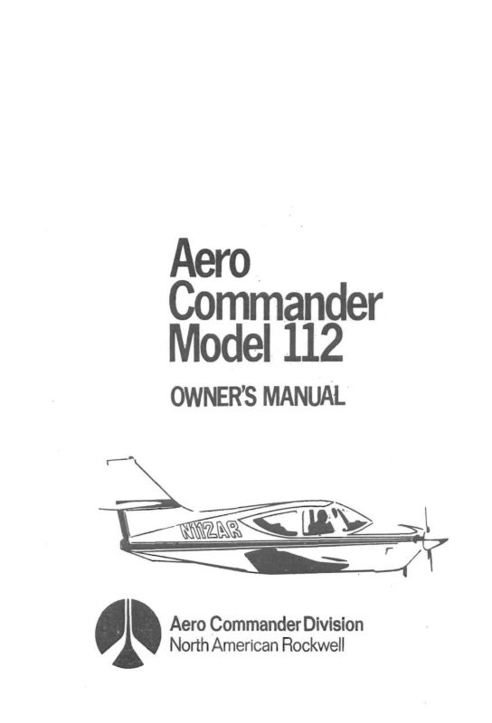 Aero Commander 112 Commander Owner's Manual (AC112-O-C) — Essco Aircraft