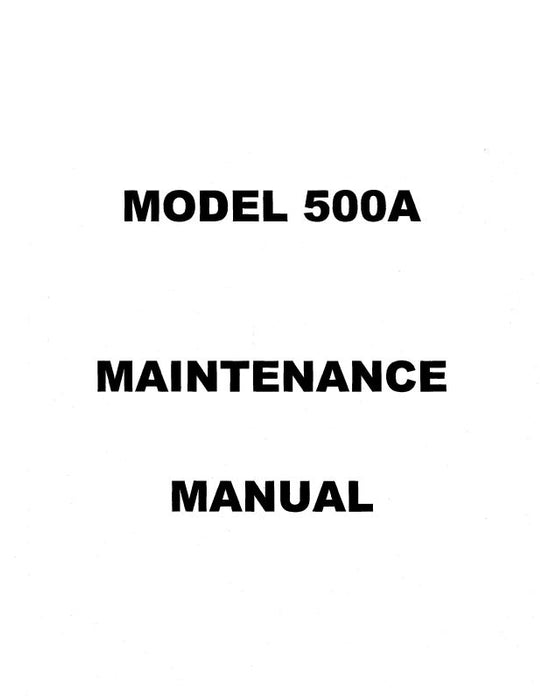 Aero Commander 500A Maintenance Manual (AC500A-M-C)