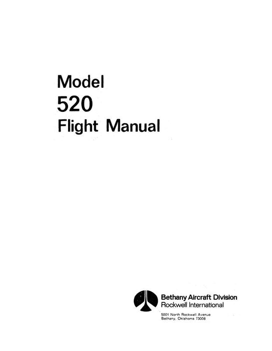 Aero Commander 520 1952-54 Flight Manual (AC520-52-54-F-C)