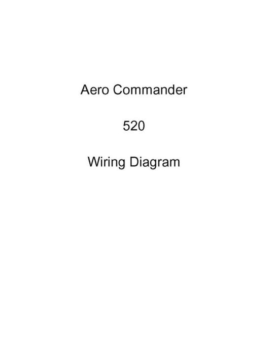 Aero Commander 520 Wiring Diagram (AC520-WD-C)