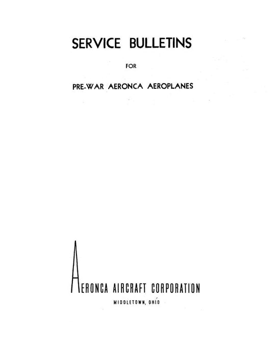 Aeronca T & TA Series Bulletins, Letters, Assembling & Rigging (AET,TA-BL-C)