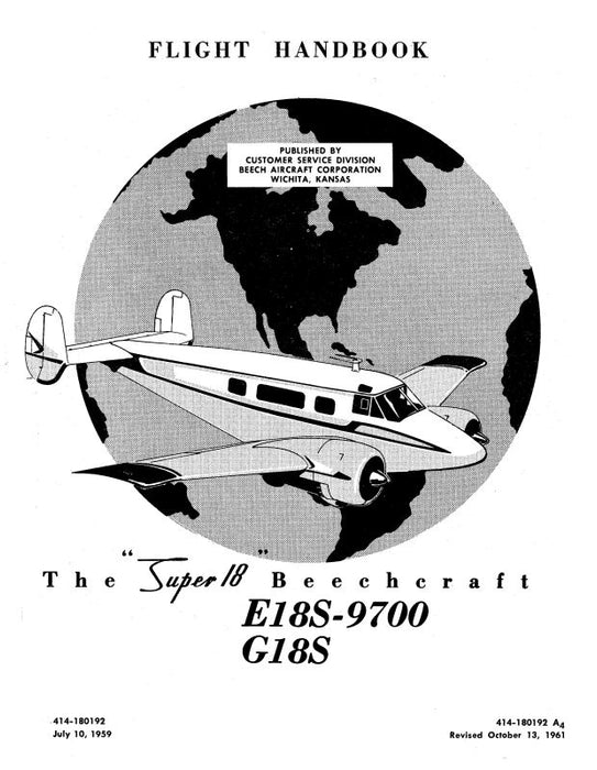 Beech E18S-9700,G18S Super18 Flight Handbook (414-180192)