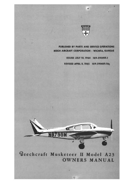 Beech A23 Musketeer II Owner's Manual (169-590001-1)