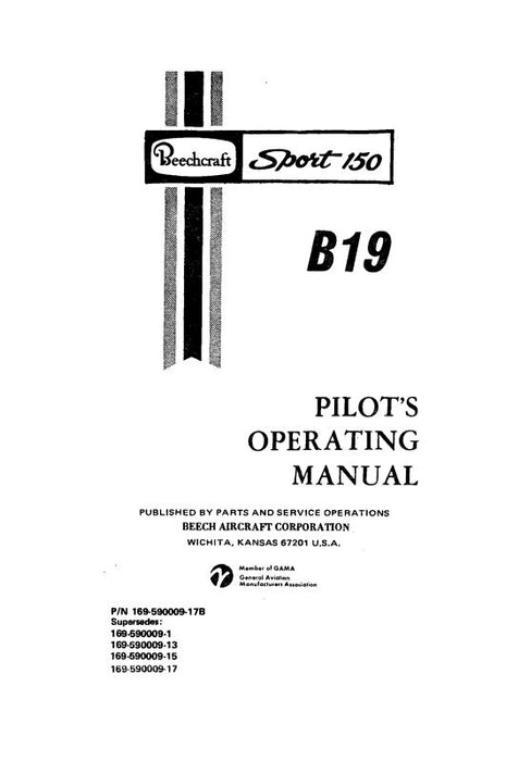 Beech Sport150 B19 Pilot's Operating Handbook (169-590009-15)