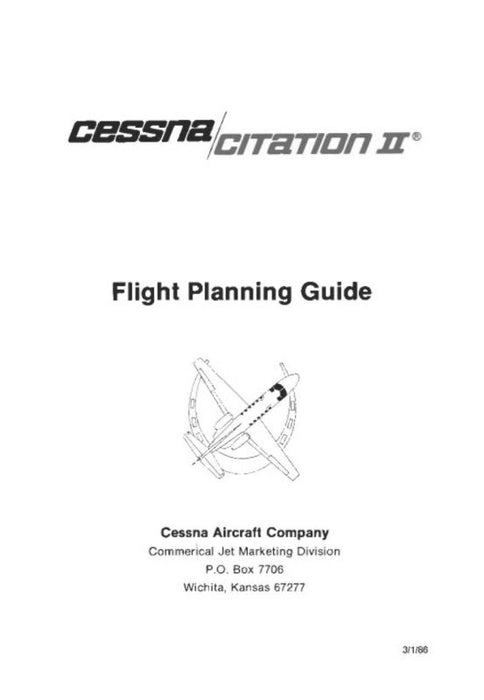 Cessna Citation II, IISP 1986 Flight Planning Guide (CECITATIONII 86 FP C)