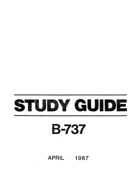 Boeing 737 1972 Study Guide (BO737 72 SG C)
