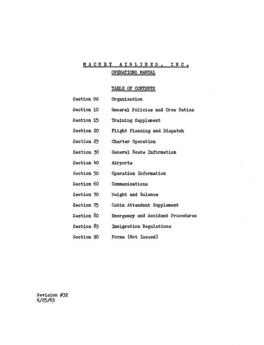 Douglas DC-3, 4,6 1965 Operations Manual (MCDC3,4,6 65 OP C)