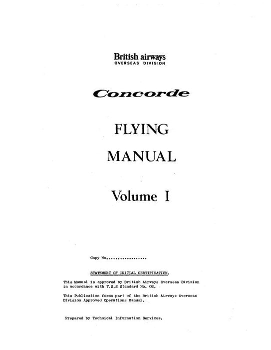 Concorde Flying Manual British Airways 1976 (CICONCORDE F C)
