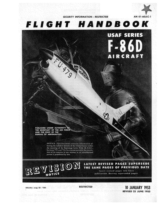 North American F-86D 1953 Flight Manual (01-60JLC-1)