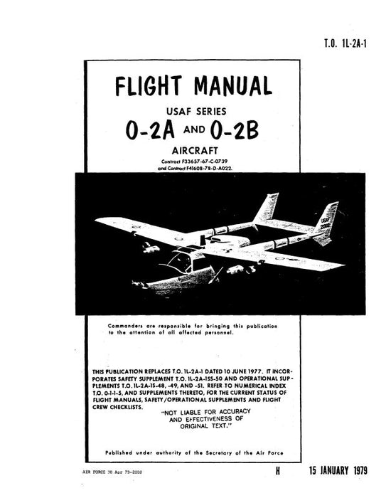 Cessna 0-2A & 0-2B 1979 Flight Manual (TO-1L-2A-1)