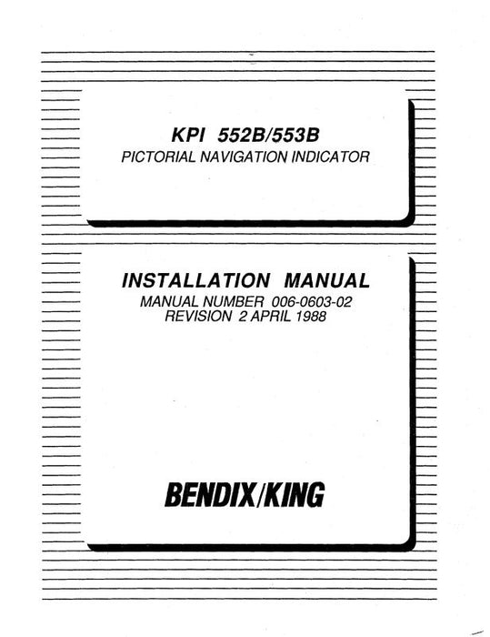King KPI 552B 553B Pictoral Navigation Indicator Installation 1988 (006-0603-02)