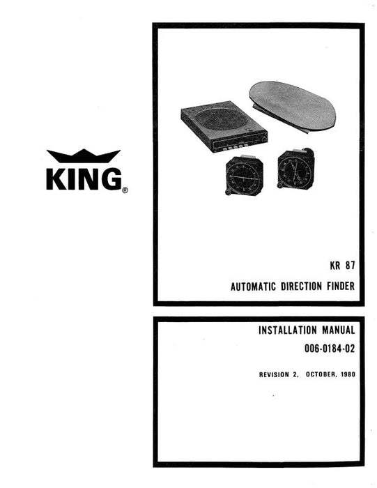 King KR 87 Automatic Direction Finder Installation, Maintenance Manual 1980 (006-0184-02)