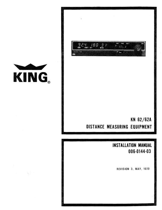 King KN 62-62A DME Maintenance-Installation Manual 1979 (006-0144-03)