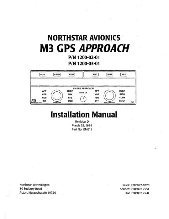Rocstar Flight User Guide.pdf Northstar Avionics Northstar M3 GPS Approach Installation Manual (GM61 ...