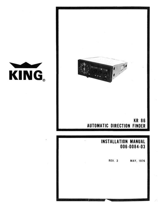 King KR86 Auto Direction Finder Installation Manual (006-0084-01)
