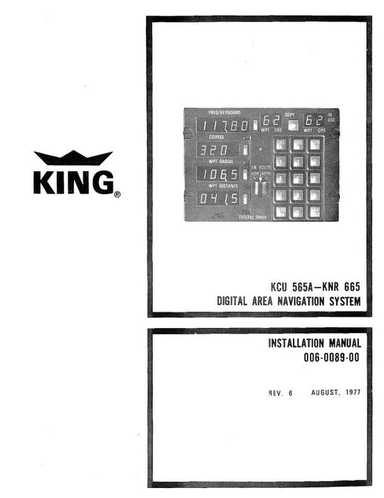 King KNR 665-665A, KNR 615 Maintenance-Installation Manual (006-5089-03)