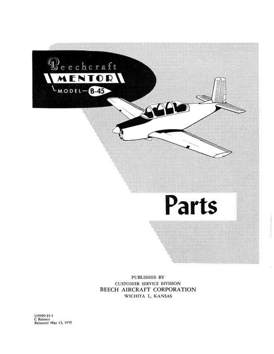 Beech B-45 Parts Catalog (115090-21-1)