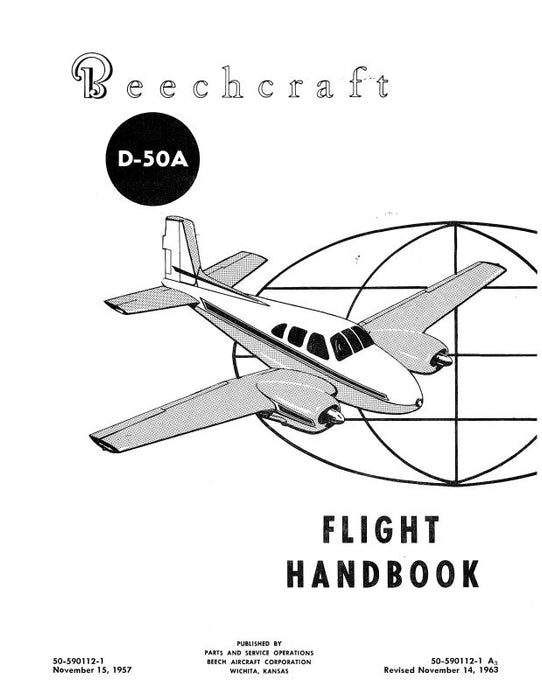 Beech D-50A Flight Handbook (50-590112-1)