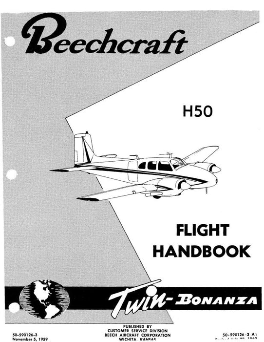 Beech H-50 Flight Handbook (50-590126-3)